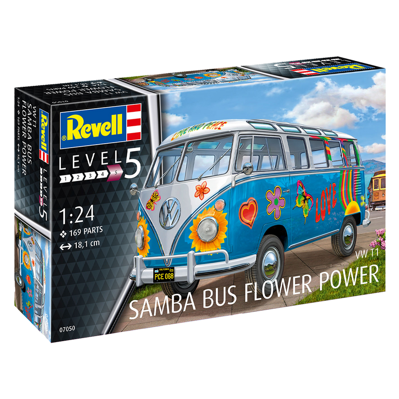 Laden Sie das Bild in Galerie -Viewer, VW T1 Samba Bus Flower Power
