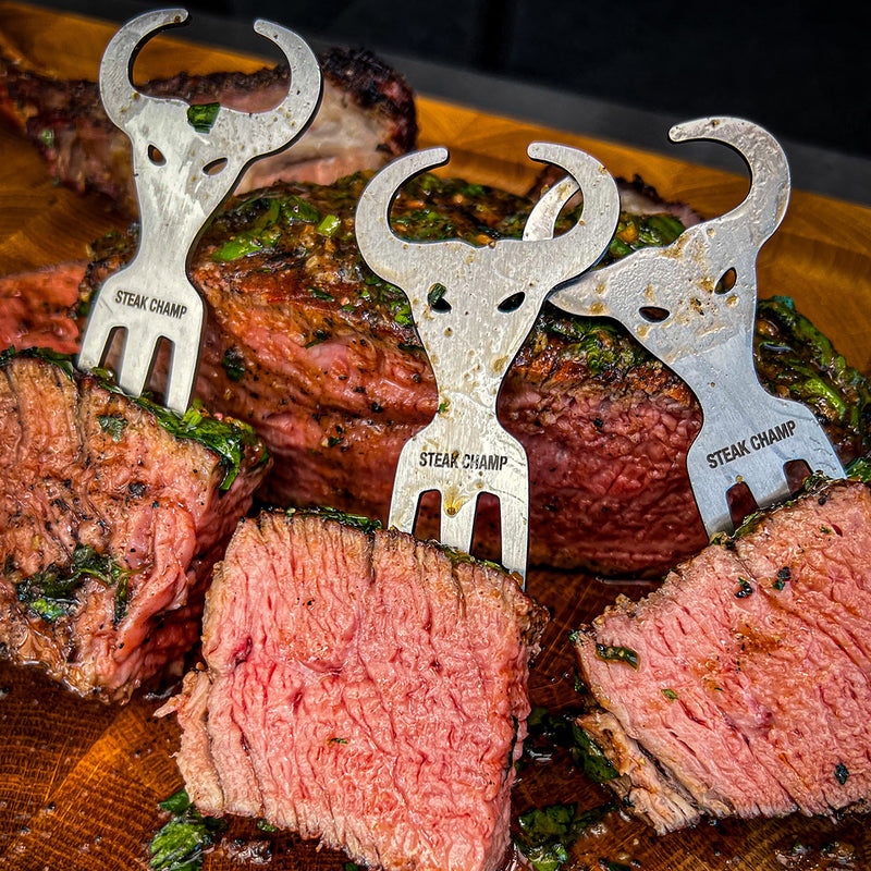 Laden Sie das Bild in Galerie -Viewer, Mini Bull-Fork Snacking Fork (10 Stk in Holzbox)