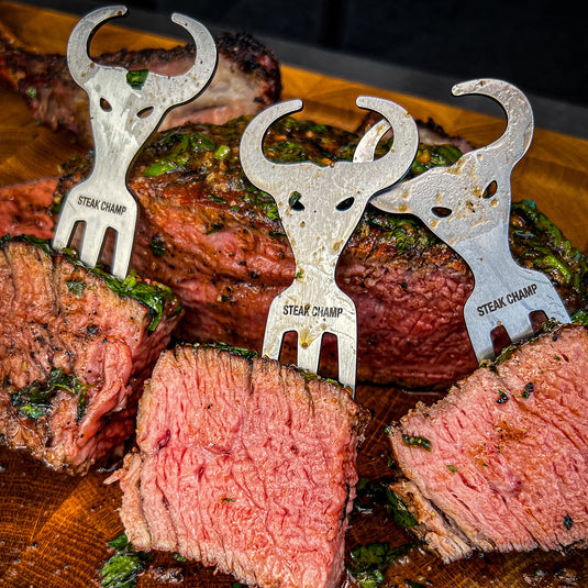 Mini Bull-Fork Snacking Fork (10 Stk in Holzbox)