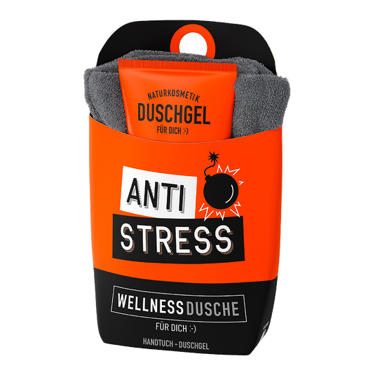 Geschenkset Duschgel & Handtuch "Antistress"