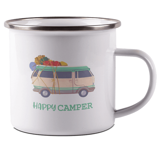 Emaille-Becher "Happy Camper" Artikelbild 1