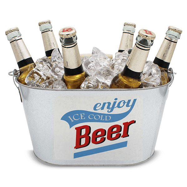 Laden Sie das Bild in Galerie -Viewer, Metalleimer Bierkühler mit Flaschenöffner Artikelbild 1