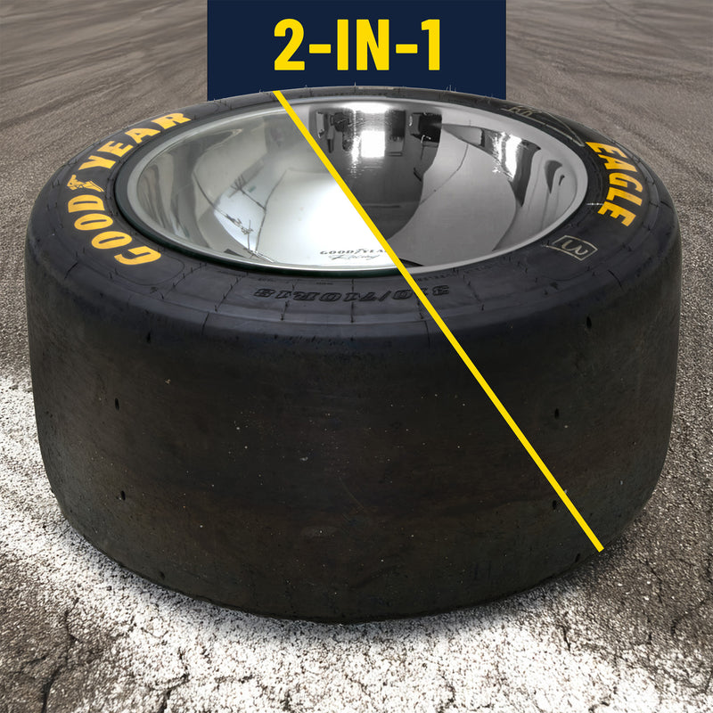 Laden Sie das Bild in Galerie -Viewer, Goodyear Eagle 2-in-1 Reifentisch "Le Castellet" - transparent