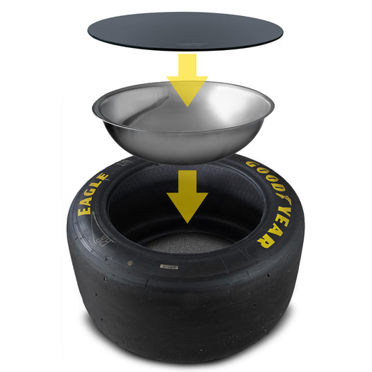 Goodyear Eagle 2-in-1 Reifentisch "Le Castellet" - transparent