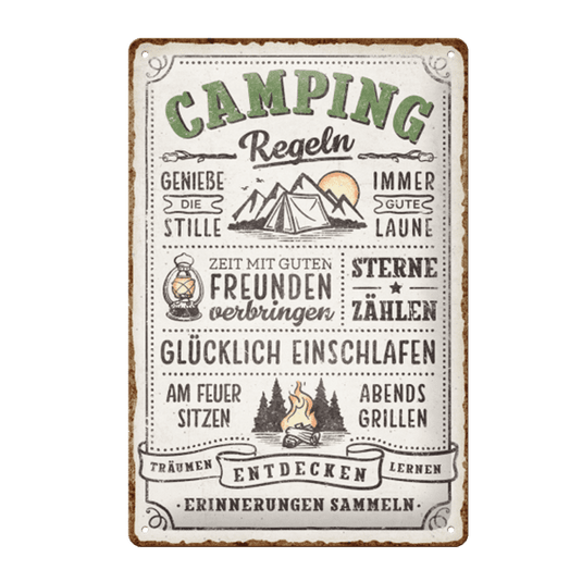 Blechschild "Campingregeln" Artikelbild 1