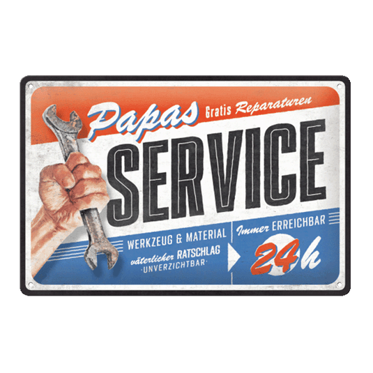 Blechschild "Papa's Service" Artikelbild 1