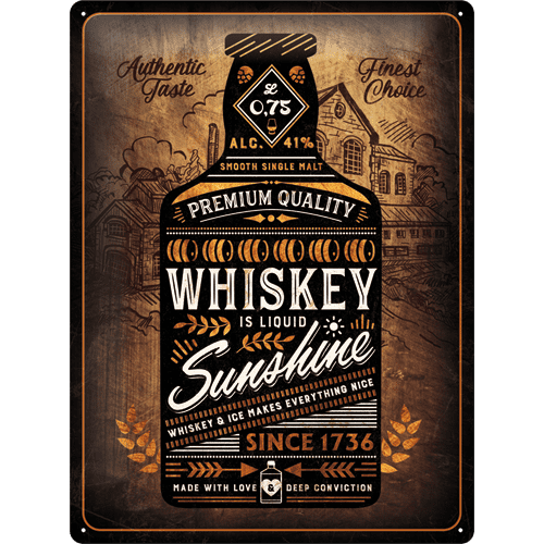 Blechschild "Whiskey Sunshine" Artikelbild 1