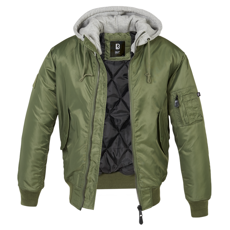 Laden Sie das Bild in Galerie -Viewer, Fliegerjacke mit Sweat-Kapuze von Brandit