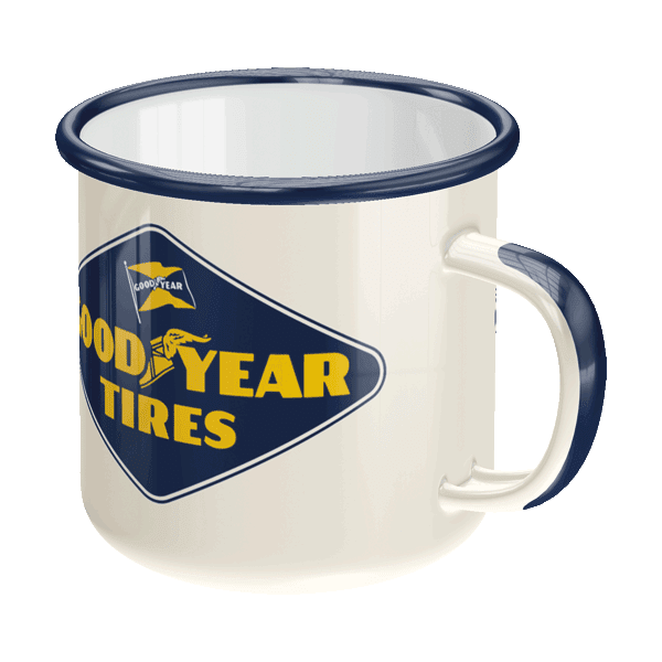 Laden Sie das Bild in Galerie -Viewer, Emaille-Becher "Goodyear" Artikelbild 1