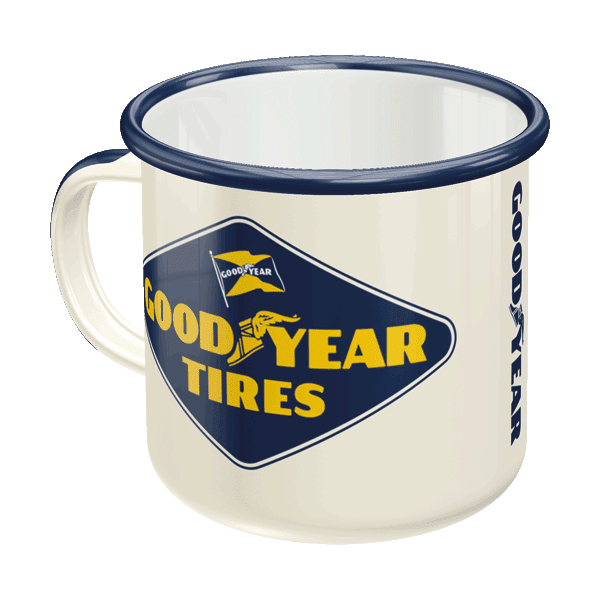 Laden Sie das Bild in Galerie -Viewer, Emaille-Becher "Goodyear" Artikelbild 2