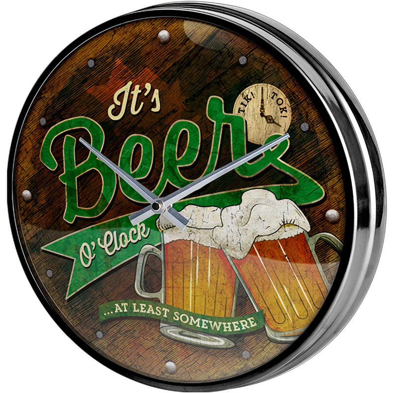 Laden Sie das Bild in Galerie -Viewer, Wanduhr "Beer O'Clock"