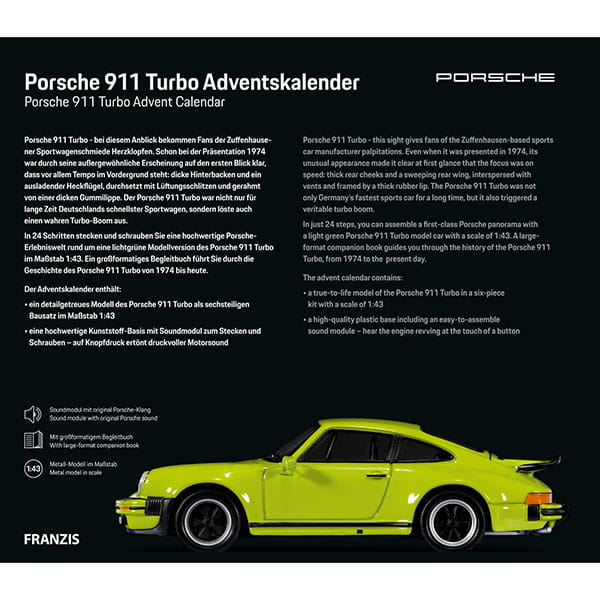 Laden Sie das Bild in Galerie -Viewer, Porsche 911 Turbo Adventskalender Artikelbild 3