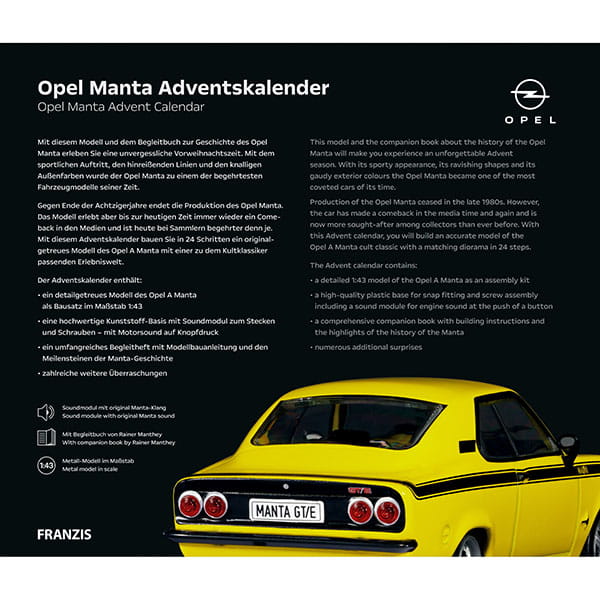 Laden Sie das Bild in Galerie -Viewer, Opel Manta Adventskalender Artikelbild 4