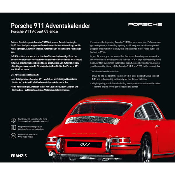Laden Sie das Bild in Galerie -Viewer, Porsche 911 Adventskalender - Sonderedition in Rot Artikelbild 3

