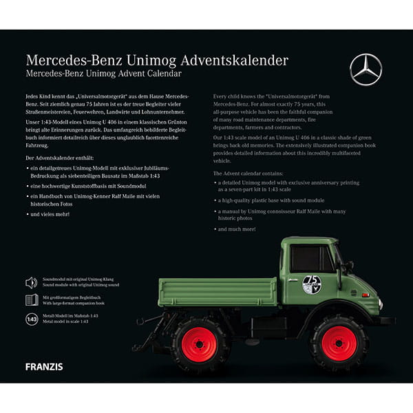 Laden Sie das Bild in Galerie -Viewer, Mercedes-Benz Unimog Adventskalender Artikelbild 4