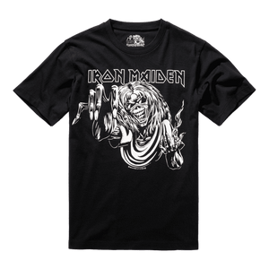 T-Shirt Iron Maiden 'Eddie' Homme - 100% Coton, Coupe Standard - Noir/Gris - Licence Officielle