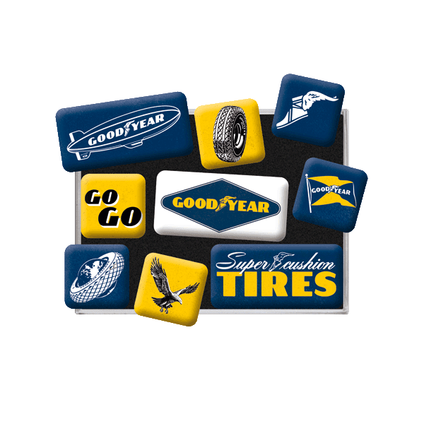 Laden Sie das Bild in Galerie -Viewer, Magnet-Set "Goodyear" Artikelbild 1