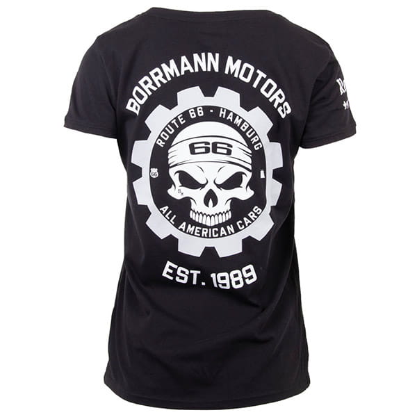 Laden Sie das Bild in Galerie -Viewer, Borrmann Motors Damen T-Shirt "Route 66" Artikelbild 2