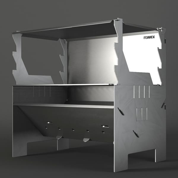 Laden Sie das Bild in Galerie -Viewer, Outdoor-Grill aus Edelstahl mit Alu-Koffer Artikelbild 3