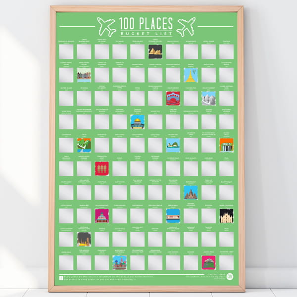 Laden Sie das Bild in Galerie -Viewer, Rubbel-Poster "100 Places - Bucket List" Artikelbild 1