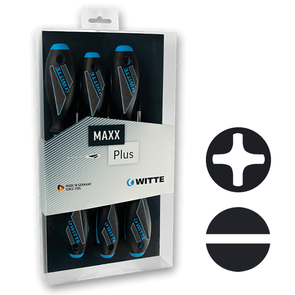 Laden Sie das Bild in Galerie -Viewer, WITTE MAXX PLUS Schraubendreher-Set (6-teilig) Artikelbild 1