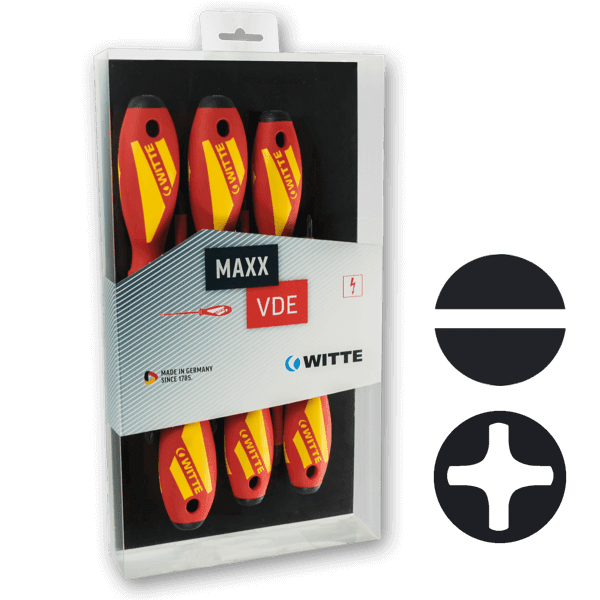Laden Sie das Bild in Galerie -Viewer, WITTE MAXX VDE Schraubendreher-Set (6-teilig) Artikelbild 1