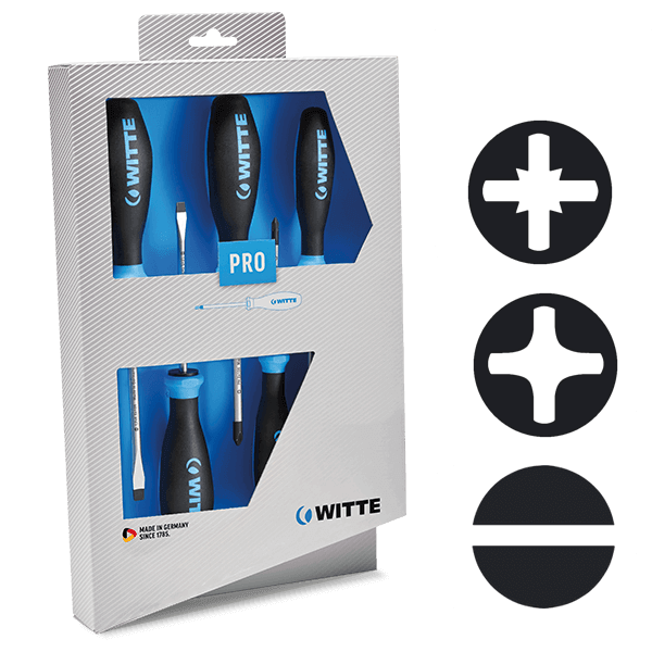 Laden Sie das Bild in Galerie -Viewer, WITTE PRO Schraubendreher Set (6-teilig) Artikelbild 1