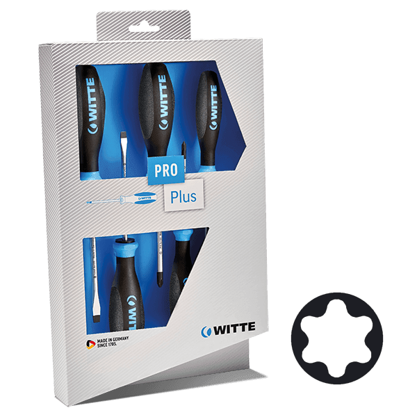 Laden Sie das Bild in Galerie -Viewer, WITTE PRO Plus Schraubendreher-Set (6-teilig) Artikelbild 1