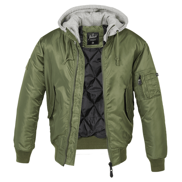 Laden Sie das Bild in Galerie -Viewer, Fliegerjacke mit Sweat-Kapuze von Brandit Artikelbild 1