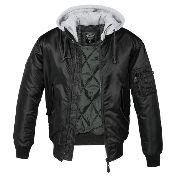 Laden Sie das Bild in Galerie -Viewer, Fliegerjacke mit Sweat-Kapuze von Brandit Artikelbild 1