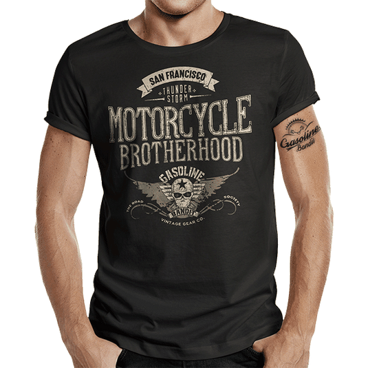 T-Shirt "Motorcycle Brotherhood" von Gasoline Bandit Artikelbild 1