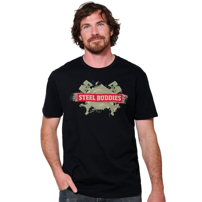 Laden Sie das Bild in Galerie -Viewer, Steel Buddies T-Shirt "Logo"