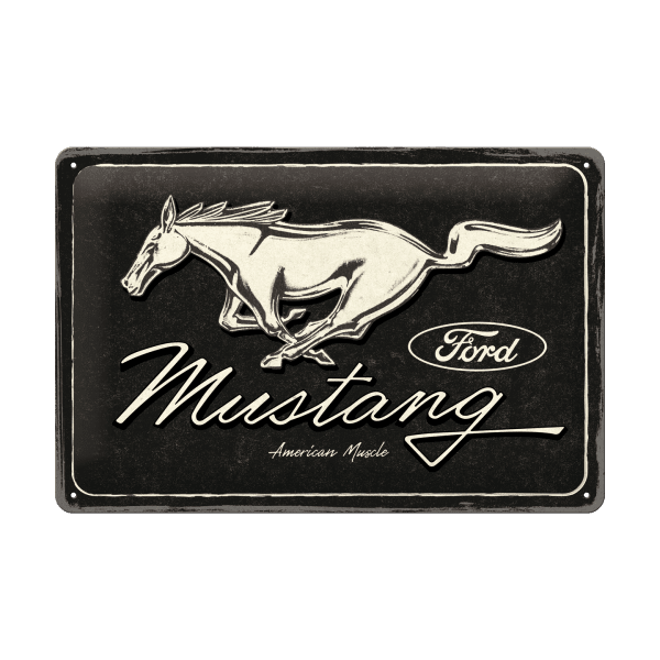 Laden Sie das Bild in Galerie -Viewer, Blechschild "Ford Mustang - Horse Logo" Artikelbild 1