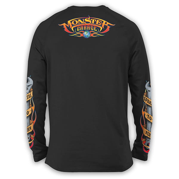 Laden Sie das Bild in Galerie -Viewer, Monster Garage Longsleeve "Sparks to Fly" Artikelbild 1