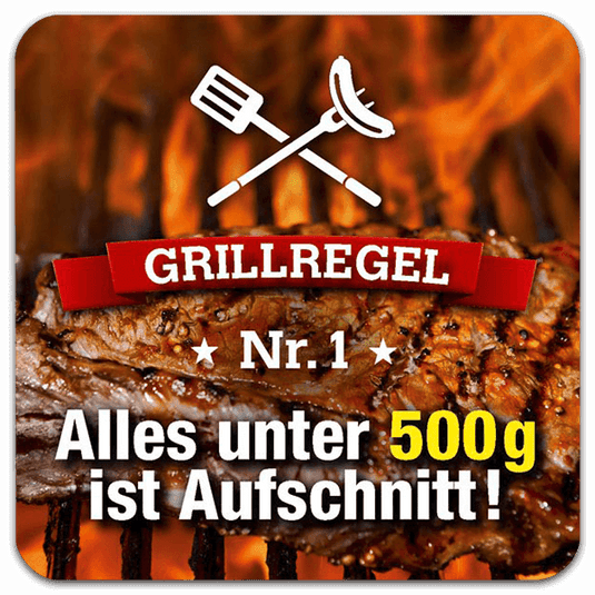 5er Set Blechuntersetzer "Grillregel" Artikelbild 1