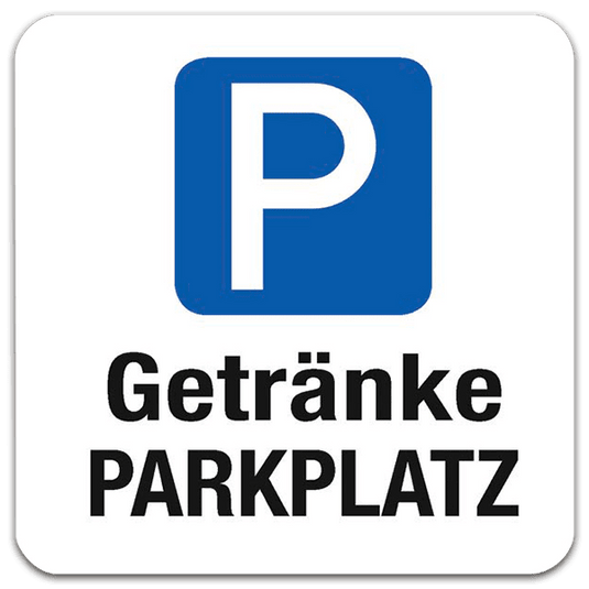 5er Set Blechuntersetzer "Getränke Parkplatz" Artikelbild 1