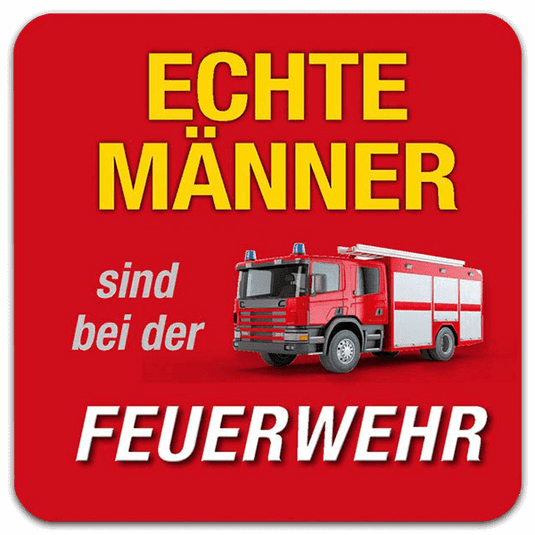 5er Set Blechuntersetzer "Feuerwehr" Artikelbild 1