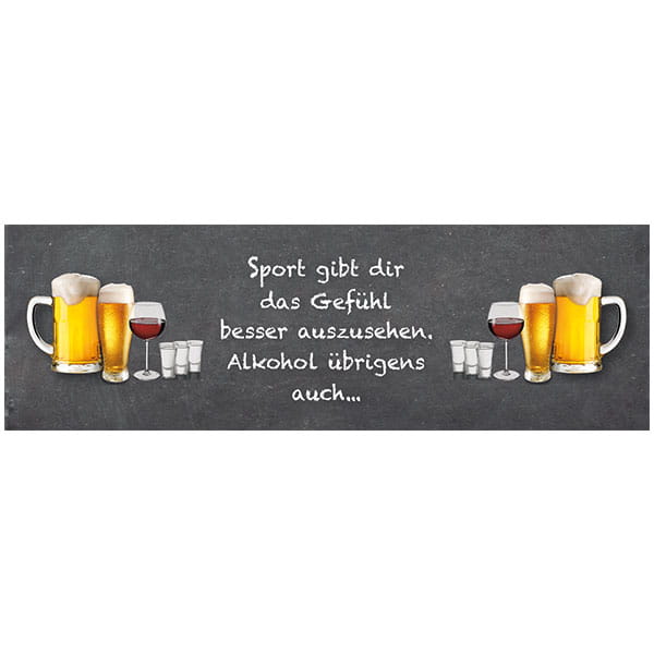 Laden Sie das Bild in Galerie -Viewer, Emaille-Becher "Sport und Alkohol" Artikelbild 2