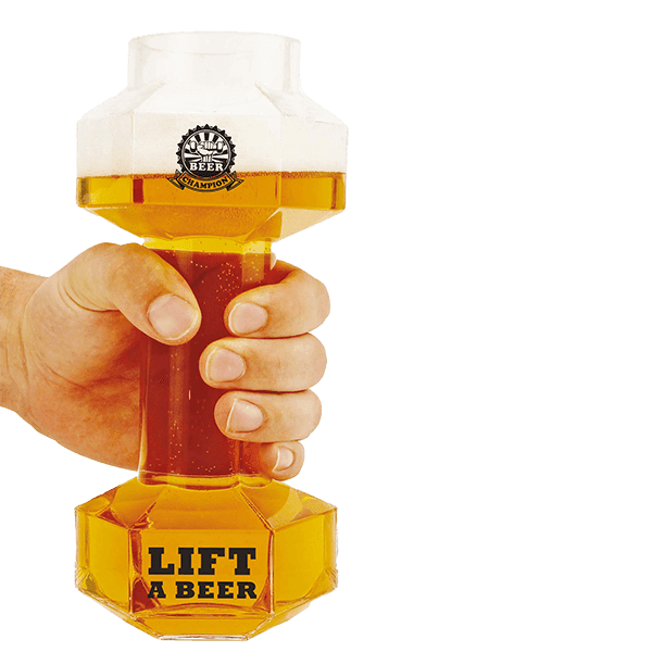 Laden Sie das Bild in Galerie -Viewer, Bierglas "Hantel" Artikelbild 1