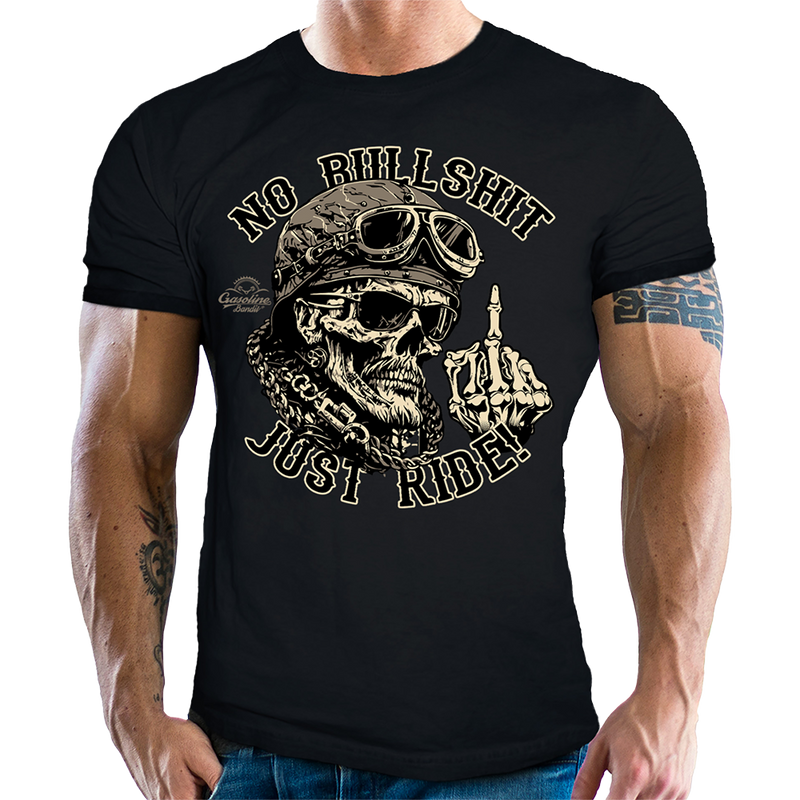 Laden Sie das Bild in Galerie -Viewer, T-Shirt &quot;Just Ride&quot; von Gasoline Bandit
