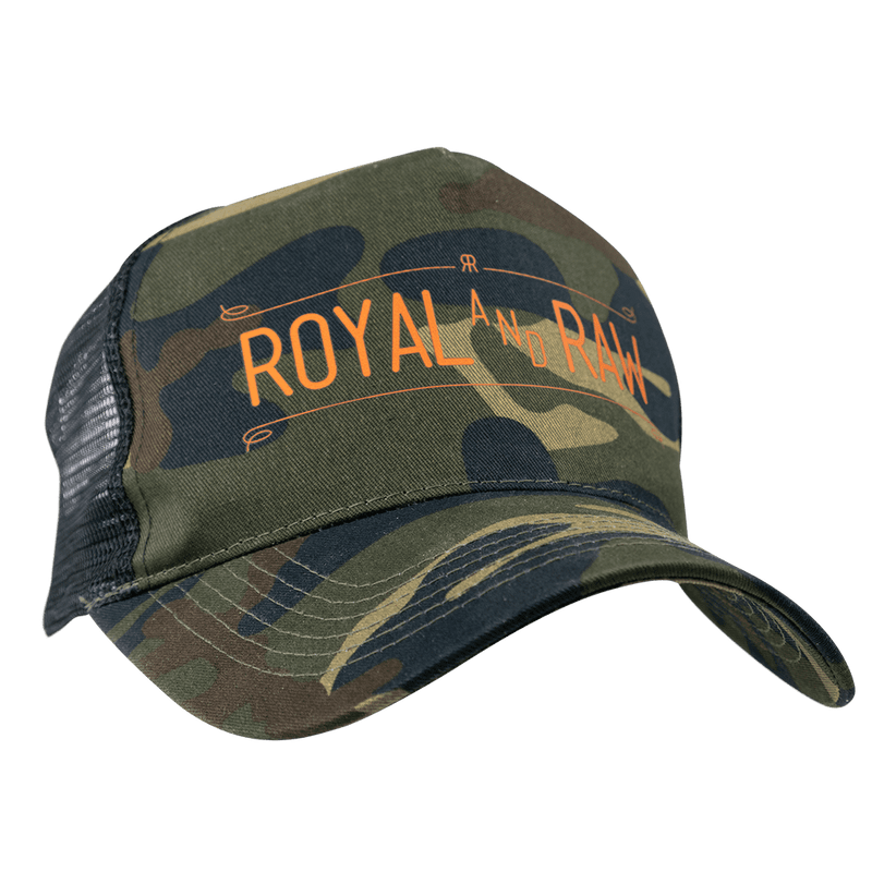 Laden Sie das Bild in Galerie -Viewer, Camo Trucker-Cap &quot;Royal and Raw&quot; Artikelbild 3
