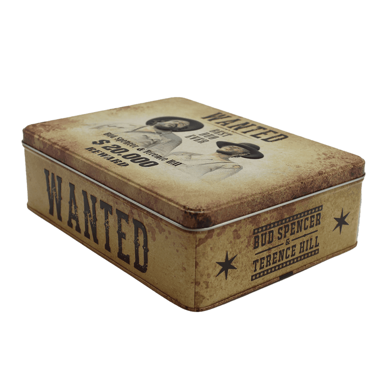 Laden Sie das Bild in Galerie -Viewer, Bud Spencer flache Blechdose "Wanted" Artikelbild 2