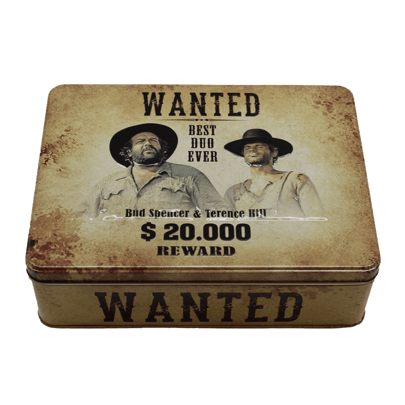 Laden Sie das Bild in Galerie -Viewer, Bud Spencer flache Blechdose "Wanted" Artikelbild 1