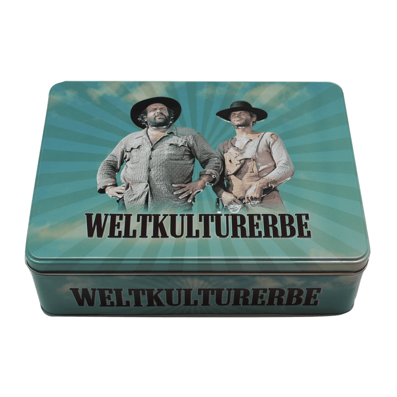 Laden Sie das Bild in Galerie -Viewer, Bud Spencer flache Blechdose &quot;Weltkulturerbe&quot; Artikelbild 1
