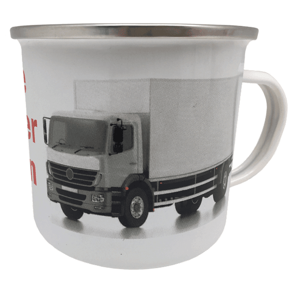 Laden Sie das Bild in Galerie -Viewer, Emaille-Becher "LKW" Artikelbild 1