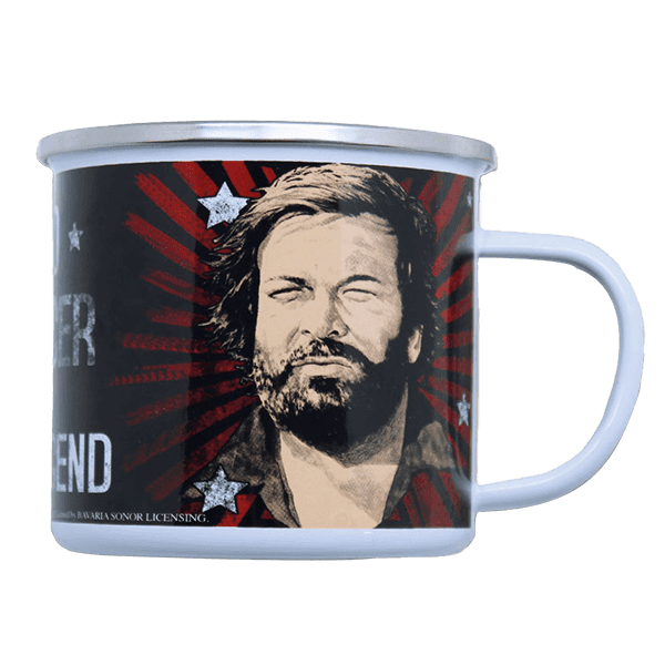 Laden Sie das Bild in Galerie -Viewer, Bud Spencer Emaille-Becher &quot;The Legend&quot; Artikelbild 1
