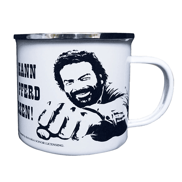 Laden Sie das Bild in Galerie -Viewer, Bud Spencer Emaille-Becher "Pferd" Artikelbild 1
