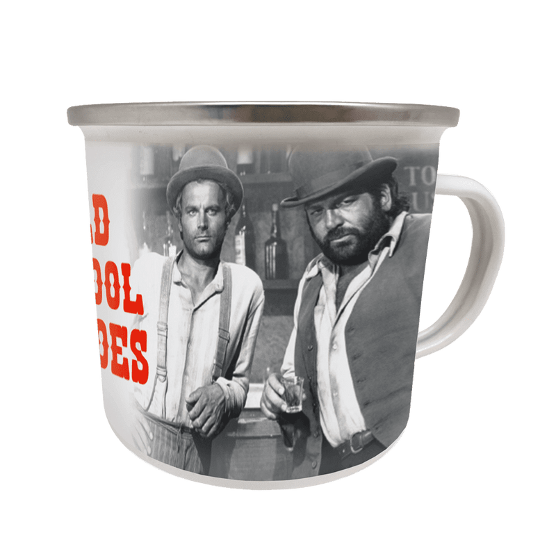 Laden Sie das Bild in Galerie -Viewer, Bud Spencer Emaille-Becher "Old School Heroes" Artikelbild 1