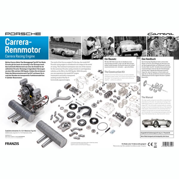 Laden Sie das Bild in Galerie -Viewer, Motor-Bausatz "Porsche Carrera Rennmotor" Artikelbild 9