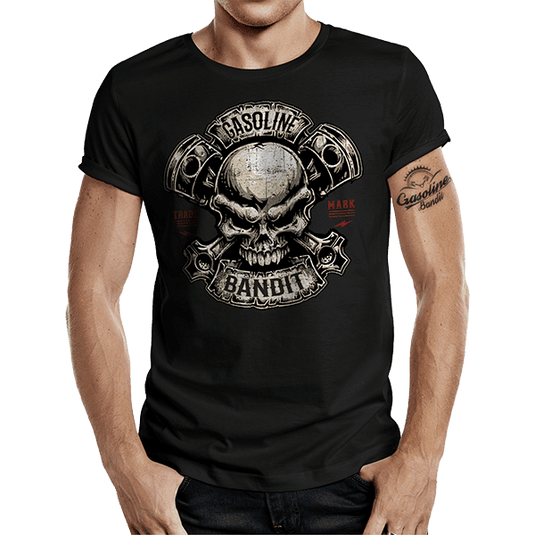 T-Shirt "Piston Skull" von Gasoline Bandit Artikelbild 1
